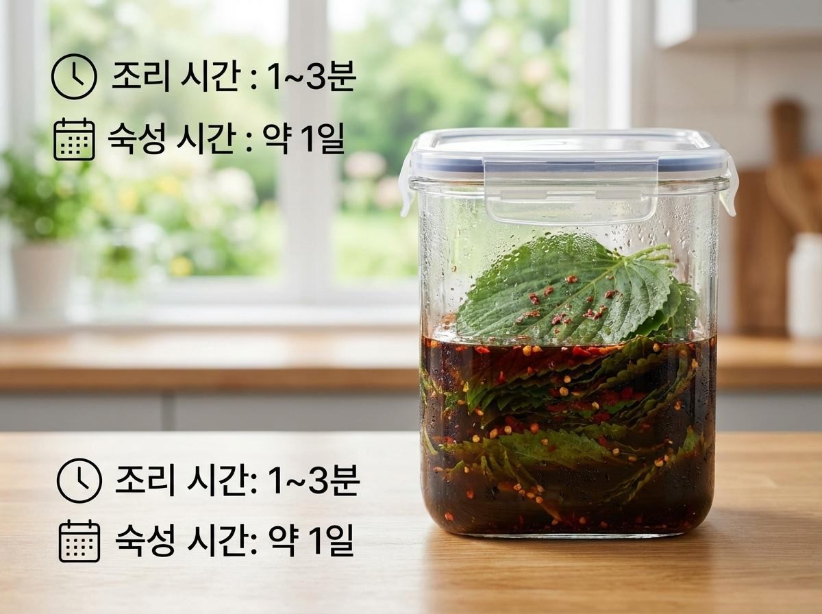 '전자레인지 깻잎장아찌'. 기사 내용 토대로 AI툴 활용해 제작한 자료사진.