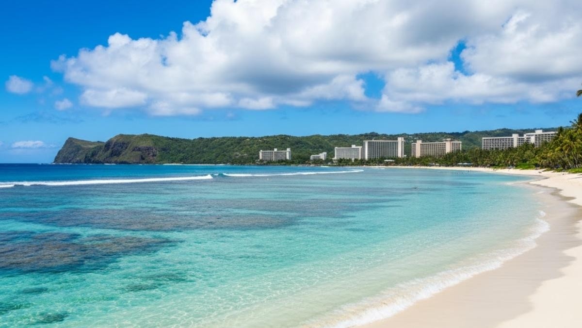 AI로 생성된 투몬비치 가상 이미지로, 실제 전경과 다를 수 있습니다.