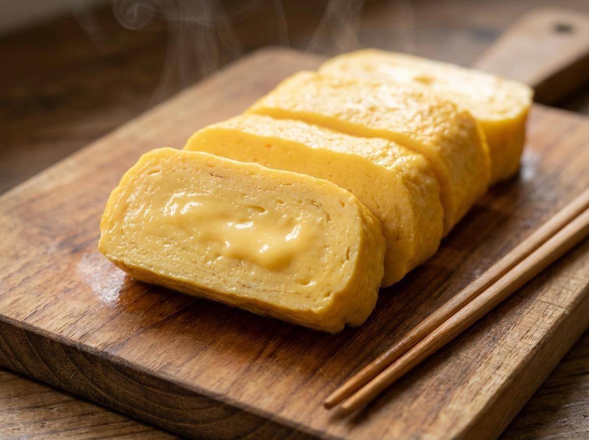 촉촉한 계란말이 완성. 기사 내용 토대로 AI툴 활용해 제작한 자료사진.