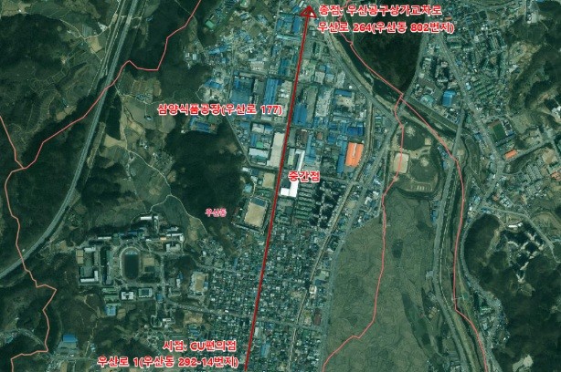 삼양라면 명예도로 위치도. / 원주시 제공