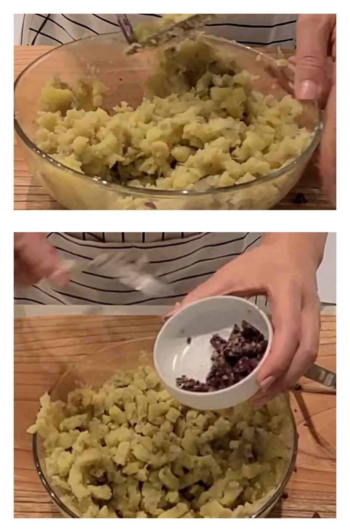 고구마빵 반죽 만들기. 고구마 으깬 것에 껍질까지 같이 넣어주면 식감도 살고 색도 입히고 더 좋다. 기사 내용 토대로 AI툴 활용해 제작한 자료사진.