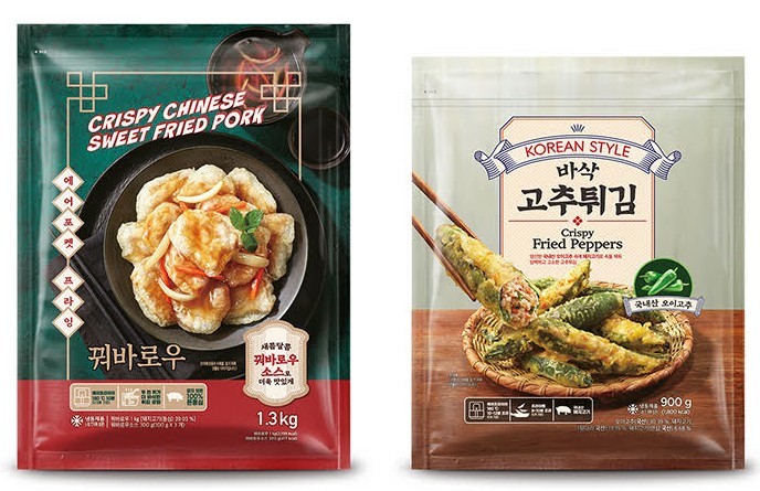 이마트 트레이더스 전용 실속형 대용량 간편식으로 ‘꿔바로우’와 ‘바삭 고추튀김’ / 신세계푸드 제공