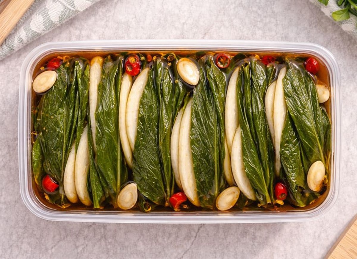 완성된 깻잎무장아찌 모습. 기사 이해를 돕기 위해 AI를 활용해 제작한 자료 사진입니다. 실제 모습과 다소 차이가 있을 수 있습니다.