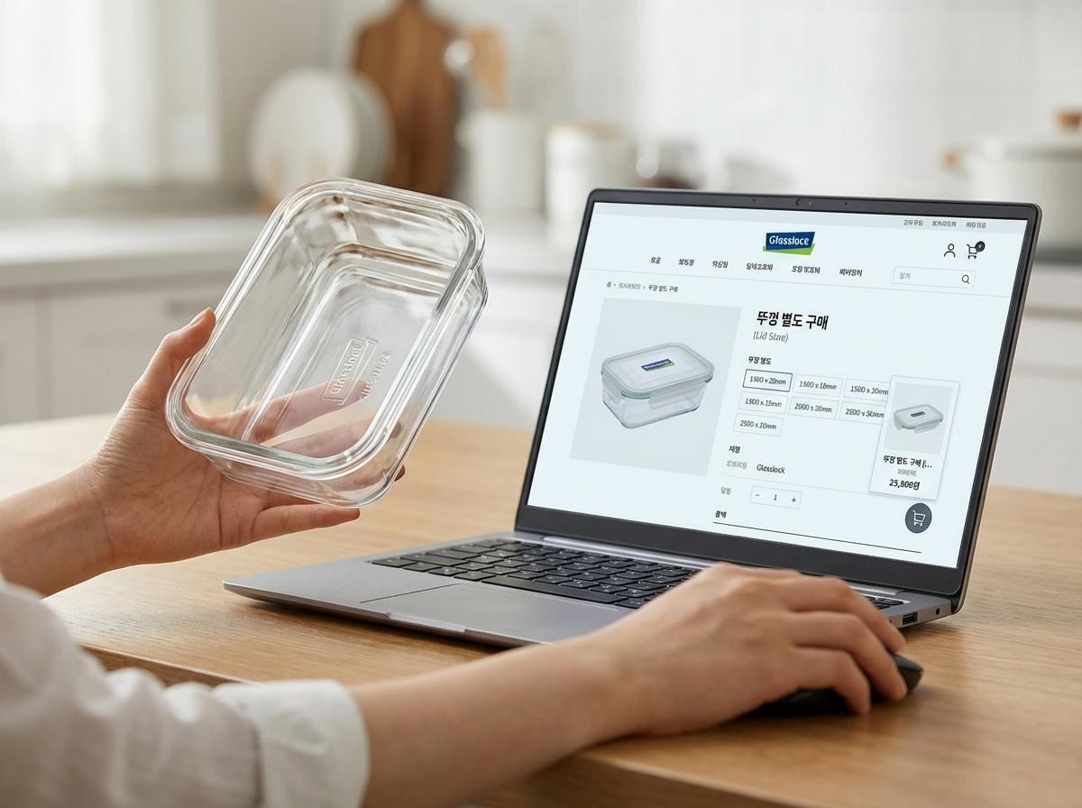 '반찬통 이제 현명하게, 뚜껑만 쏙 교체해 보세요' 기사 내용 토대로 AI툴 활용해 제작한 자료사진.