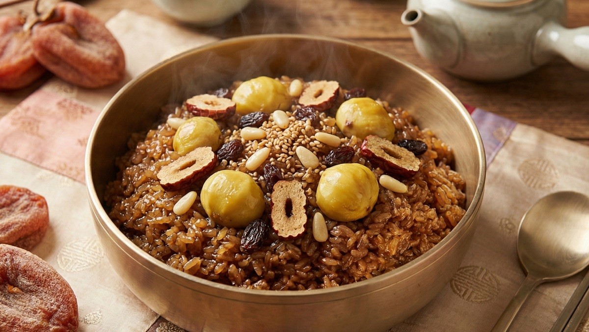 약밥. 기사의 이해를 돕기 위한 AI 생성 이미지