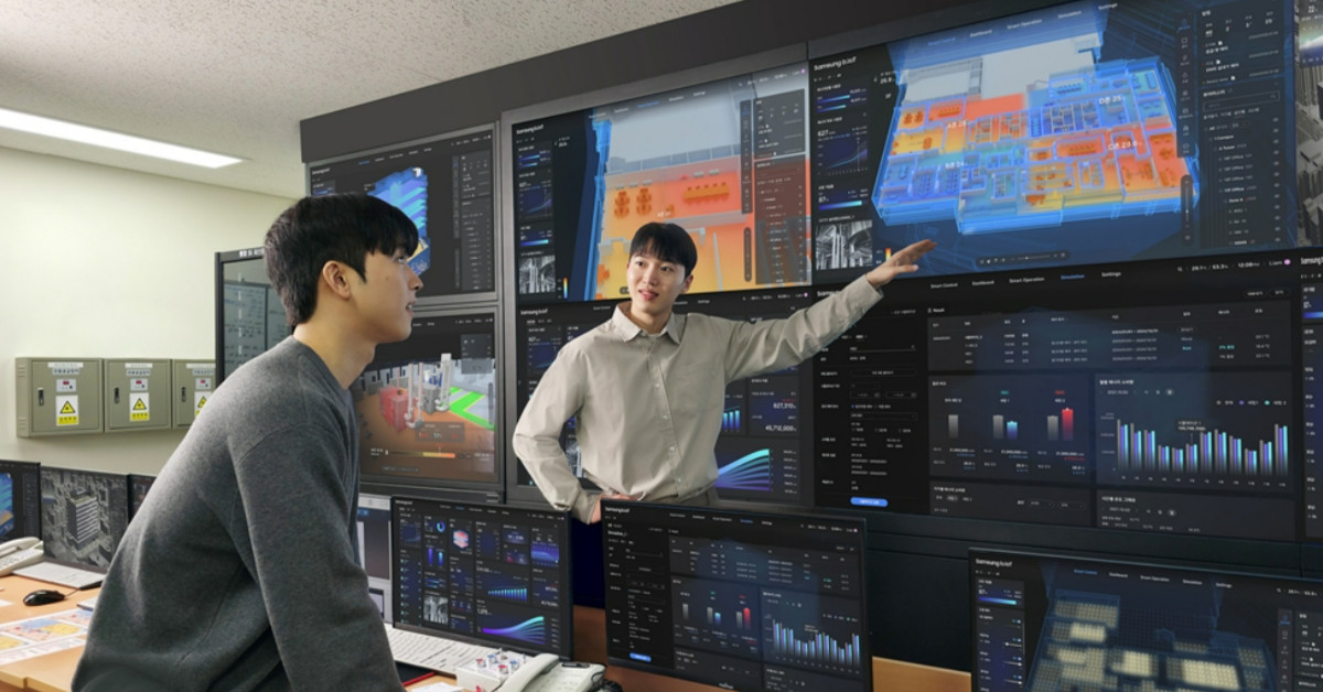 빌딩 운영 상태 전반을 실시간으로 모니터링하는 모습 / 삼성전자 뉴스룸