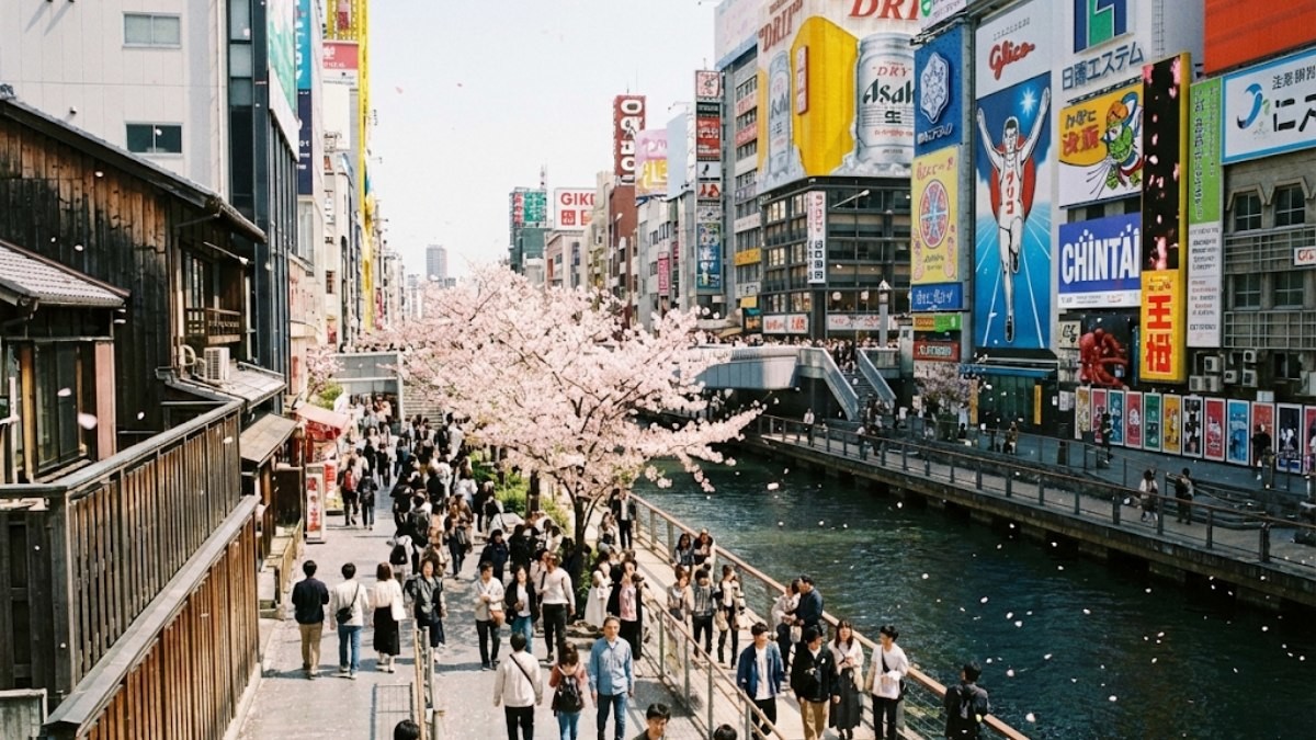 오사카 풍경 / 기사 내용을 바탕으로 제작한 AI 이미지