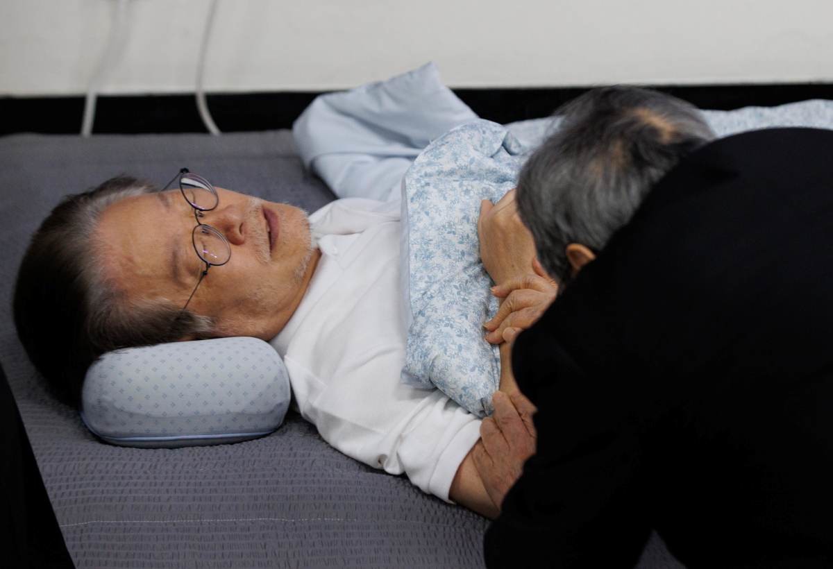 2023년 9월 15일 단식 투쟁 16일차인 이재명 당시 더불어민주당 대표가 서울 여의도 국회에서 종교 및 시민사회단체 원로들을 만는 모습. / 뉴스1