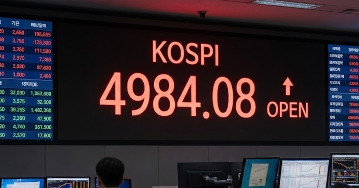 1월 23일 코스피 시가. 기사 이해를 돕기 위해 AI로 제작한 이미지.