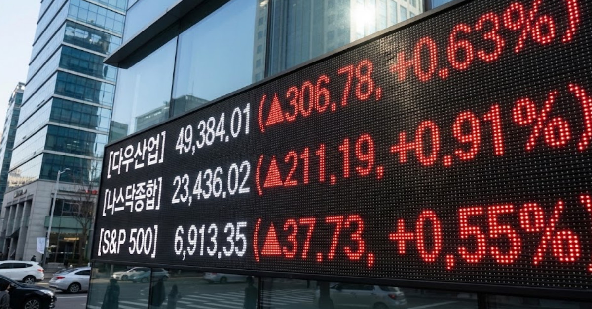 뉴욕증시 3대 주요 지수. 기사 이해를 돕기 위해 AI로 제작한 이미지.