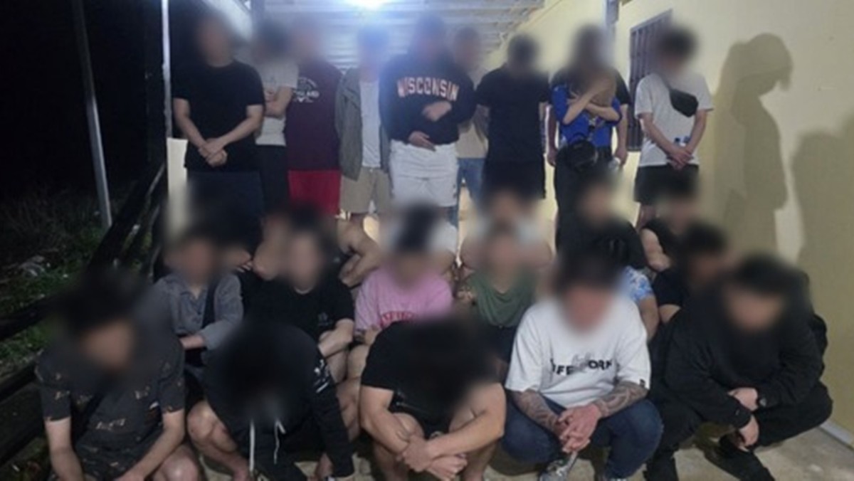 캄보디아 몬돌끼리에서 검거된 한국인 범죄 조직 피의자들 / 초국가범죄특별대응 TF 제공