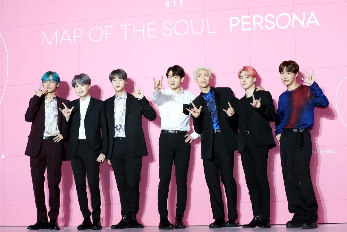 2019년 'MAP OF THE SOUL : PERSONA(맵 오브 더 소울 : 페르소나)' 발매 기념 글로벌 기자 간담회 참석한 방탄소년단 / 뉴스1