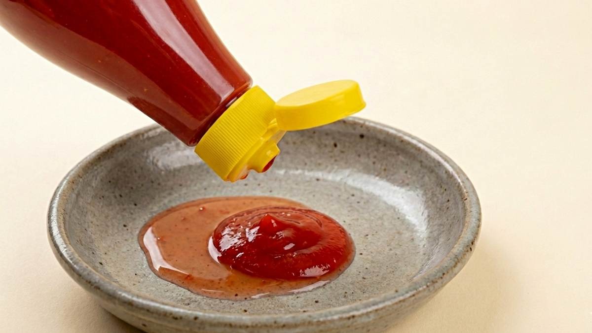 '케첩 짤 때 나오는 물의 정체는?!' 기사 내용 토대로 AI툴 활용해 제작한 자료사진.