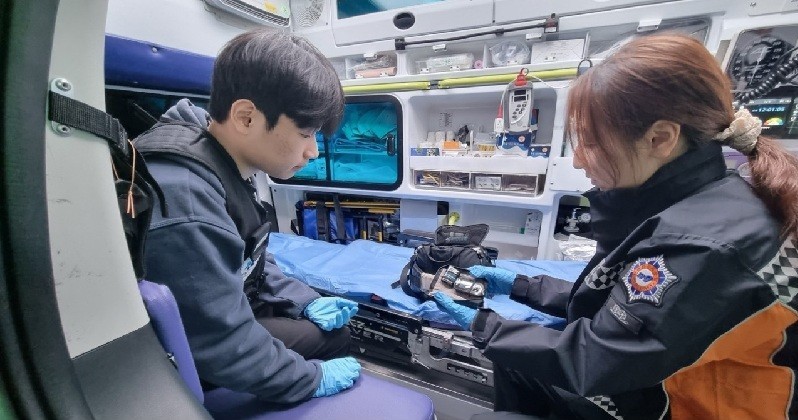 119구급차 동승 현장실습 모습/ 사진=대전소방본부