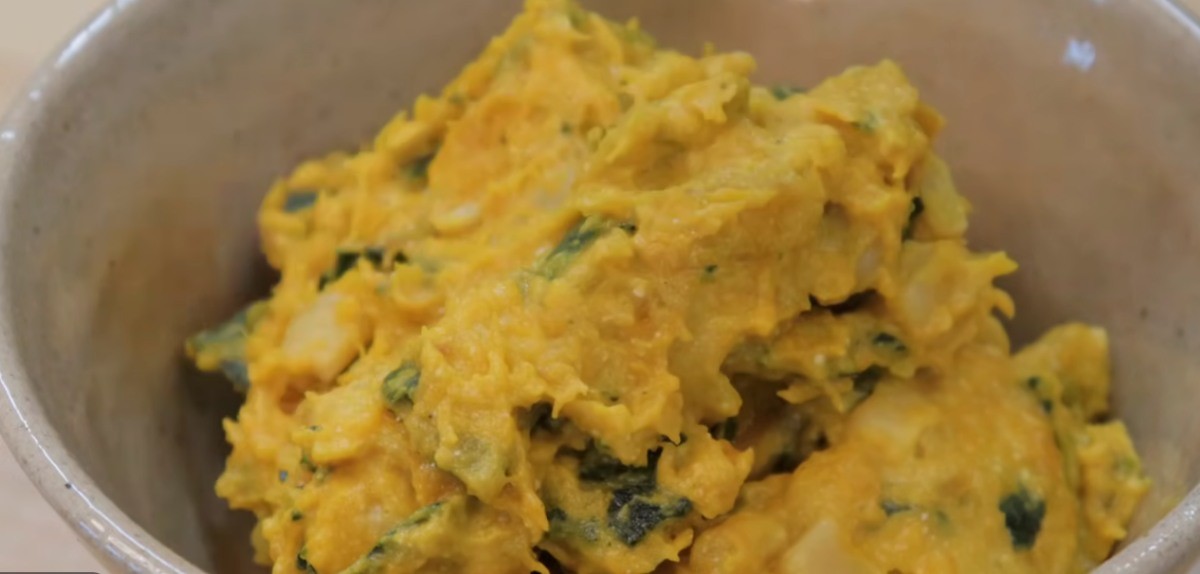 완성된 단호박 샐러드 / 유튜브 '쿠킹옥'