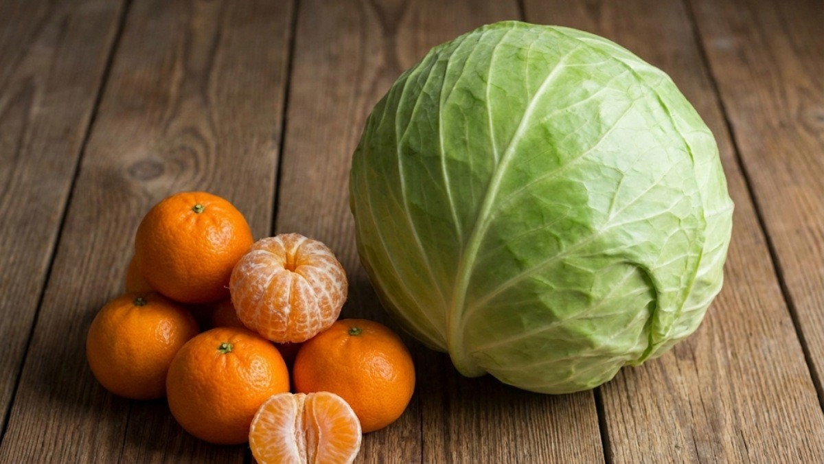 귤과 양배추 / 기사 내용을 바탕으로 제작한 AI 이미지