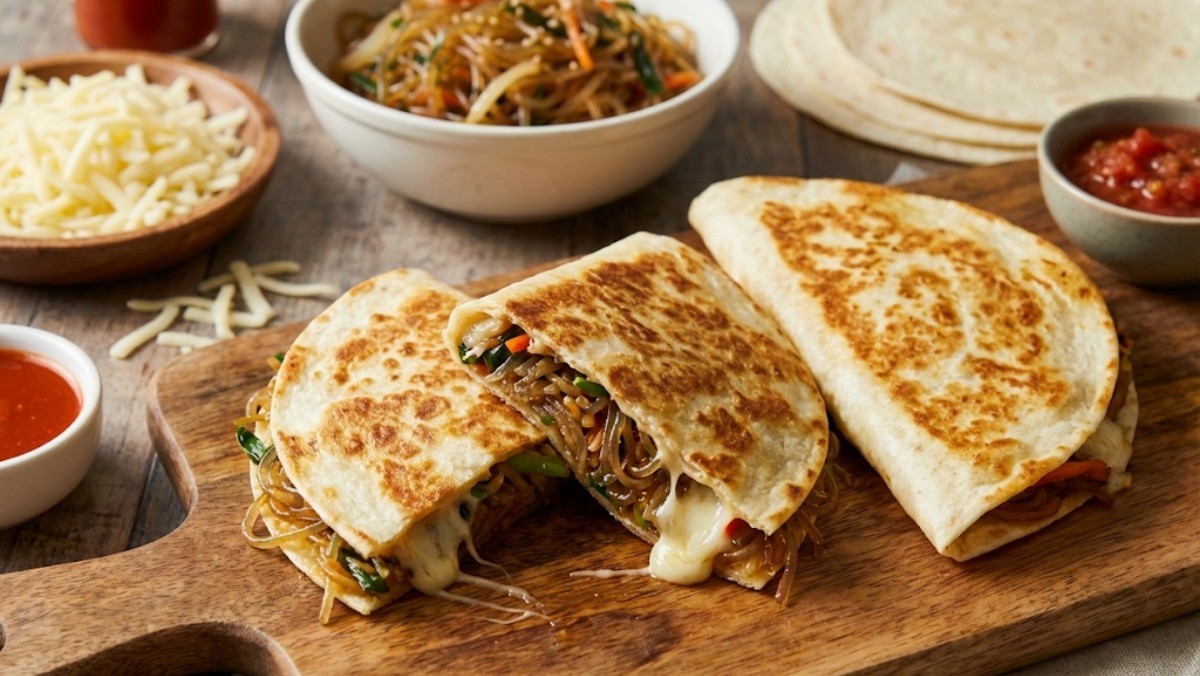 치즈 잡채 퀘사디아 / 기사 내용을 바탕으로 제작한 AI 이미지