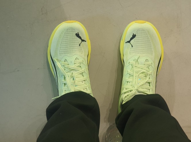 '디나 4'를 착용하고 약 3km 코스를 직접 달렸다. / 촬영=위키트리