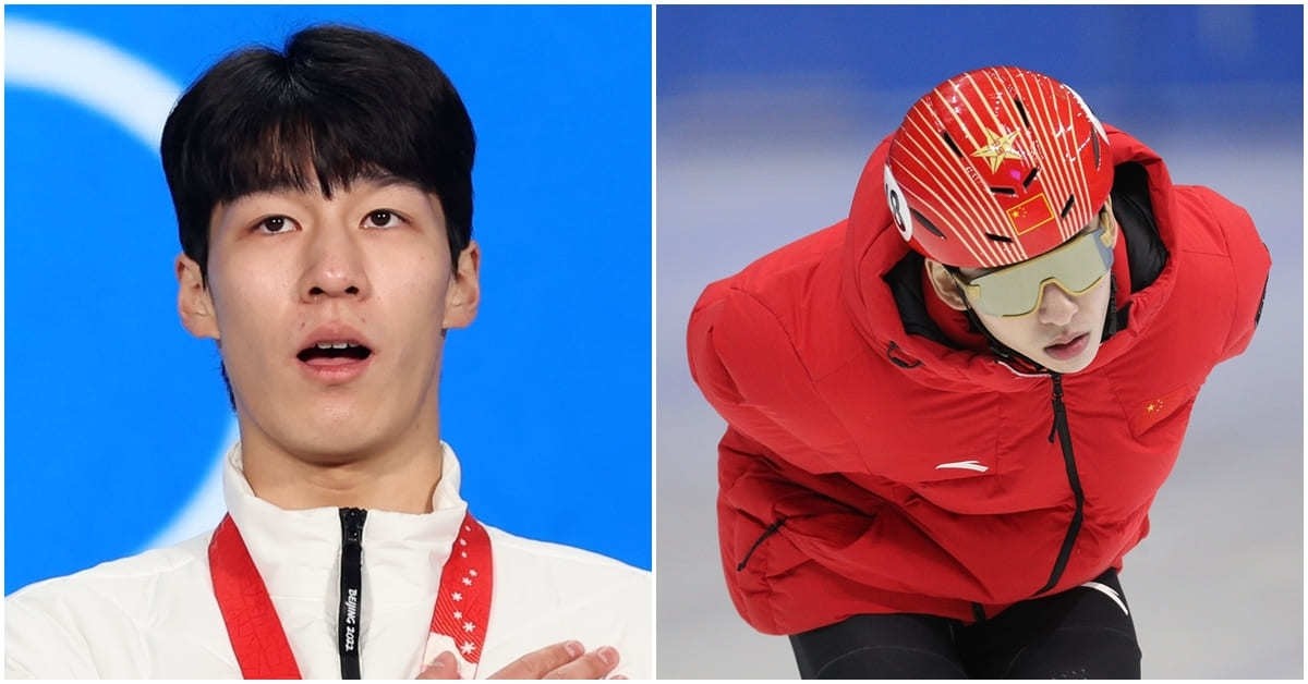 쇼트트랙 한국 국가대표 황대헌(좌)과 중국 국가대표 린샤오쥔 / 뉴스1