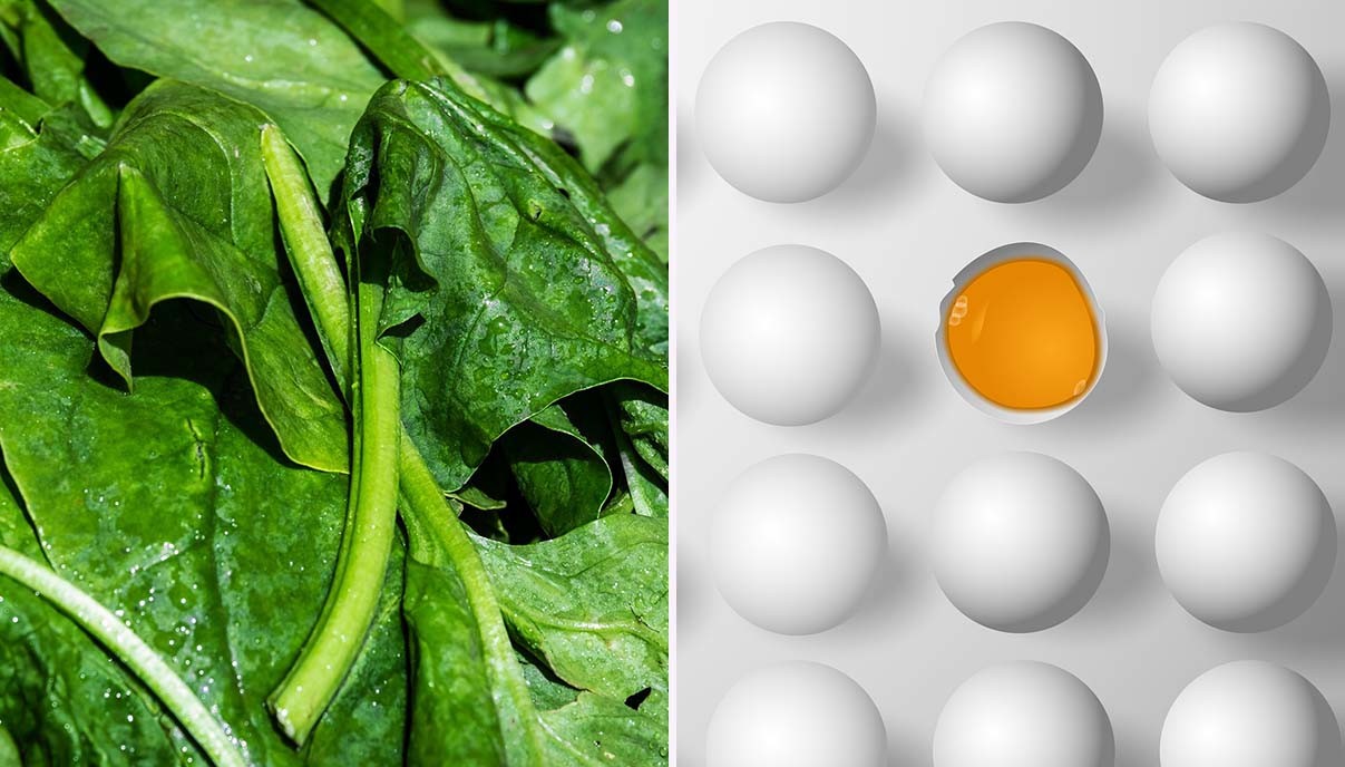 시금치와 계란 / 픽사베이