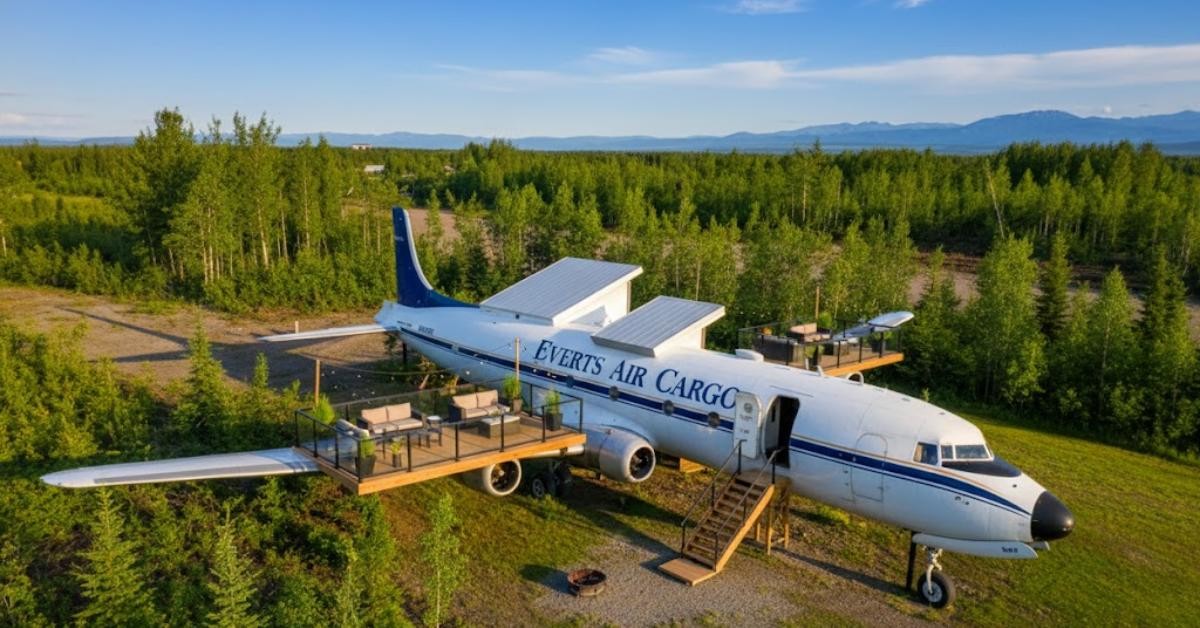 DC-6 비행기 숙소와 유사한 모습을 AI로 생성함.