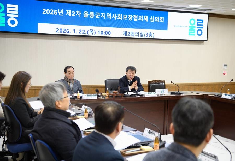 울릉군지역사회보장협의체 새해 첫 공식회의 모습/울릉군