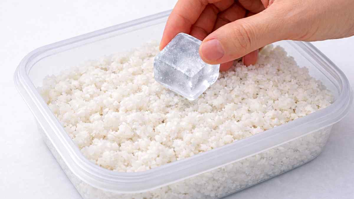 '냉동밥에 얼음 1개를 올리면...?!' 기사 내용 토대로 AI툴 활용해 제작한 자료사진.