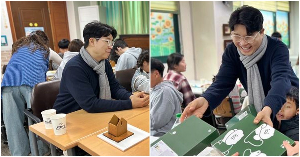 애신보육원을 찾아 아이들과 소통 중인 박수홍 / 박수홍 측