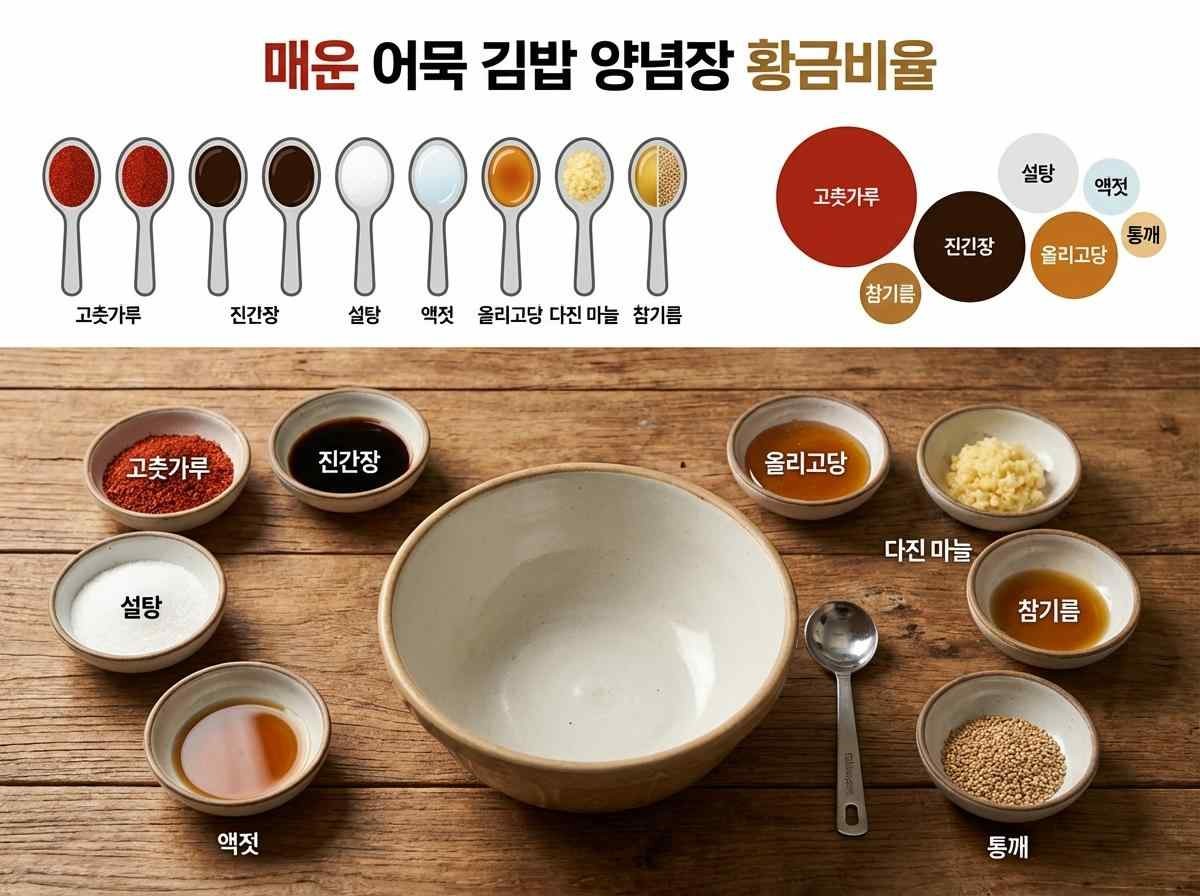 '매운 어묵무침 양념장 황금비율은?!' 기사 내용 토대로 AI툴 활용해 제작한 자료사진.