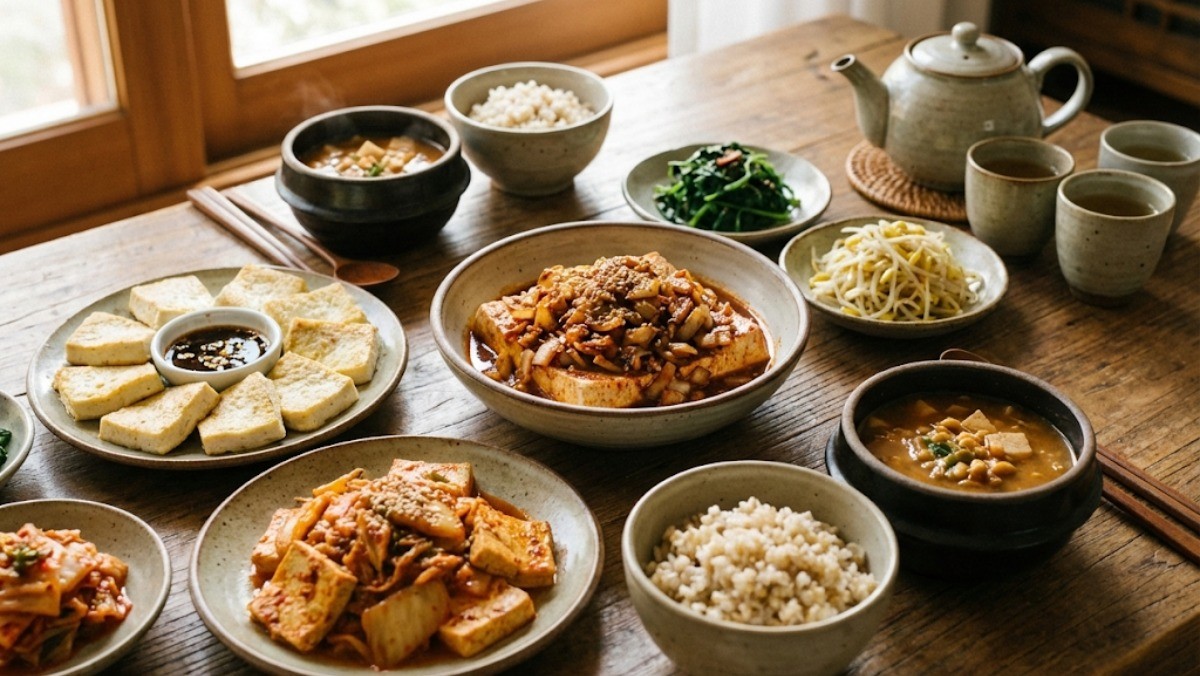 맛있는 두부 반찬 요리 / 기사 내용을 바탕으로 제작한 AI 이미지