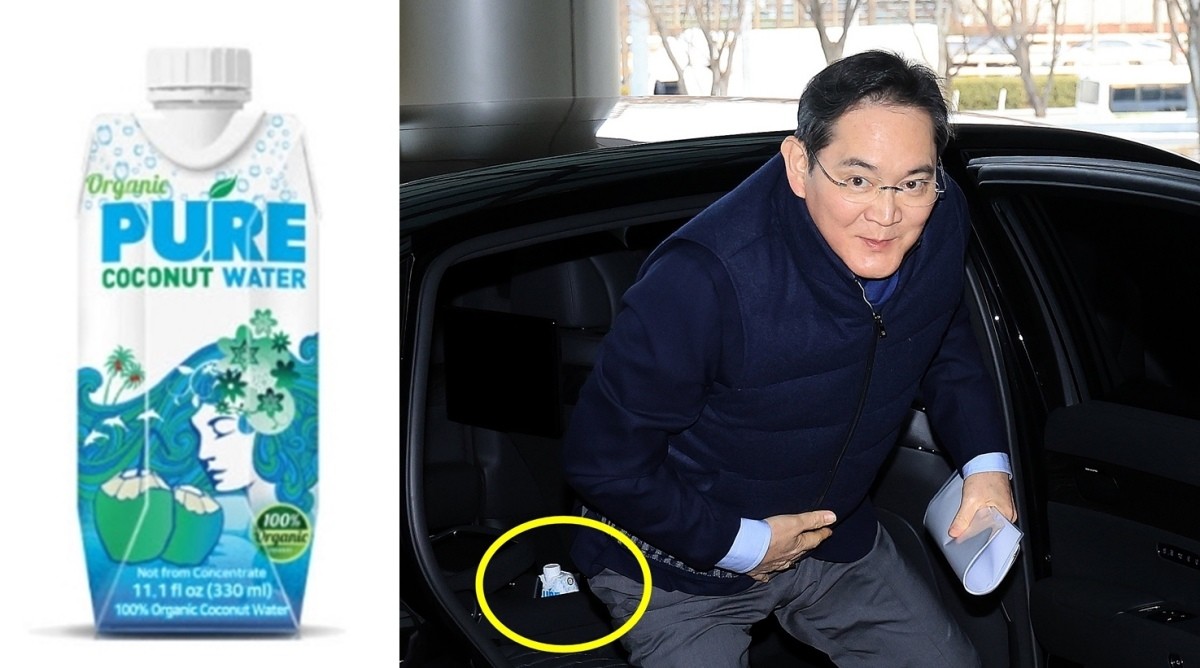삼성 이재용 회장의 차안에서 포착된 미네랄 워터 / 뉴스1