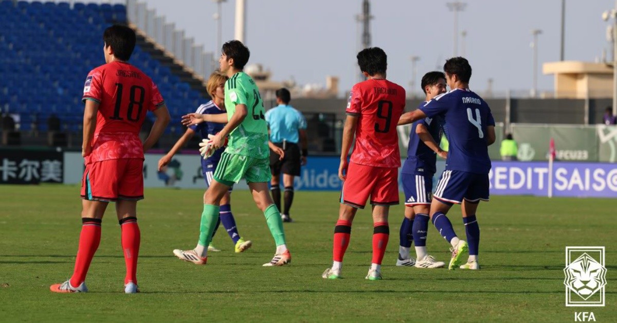 지난 24일 2026 AFC U-23 아시안컵 3·4위전에서 일본에 0-1로 패배한 한국 축구 국가대표팀 / 뉴스1