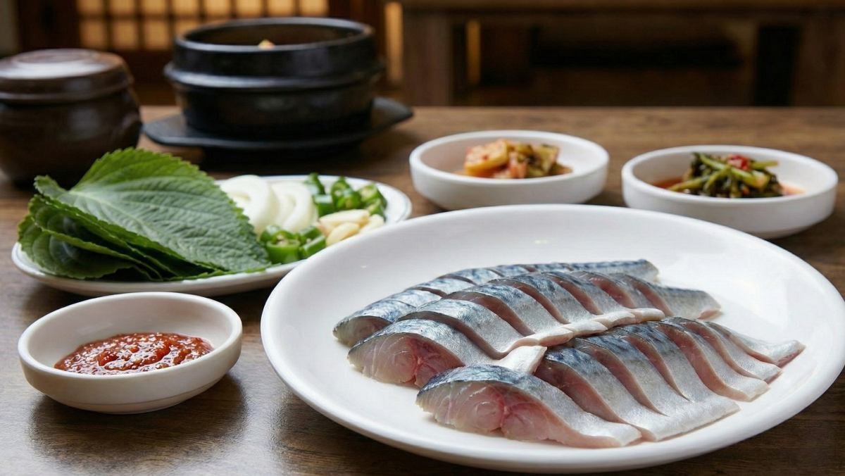 고등어 회 이미지 (AI로 제작됨)