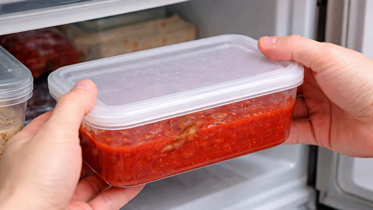 '김치국물을 냉동실에?!' 기사 내용 토대로 AI툴 활용해 제작한 자료사진.