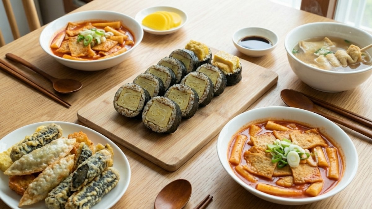 맛있는 김밥과 분식 / 기사 내용을 바탕으로 제작한 AI 이미지