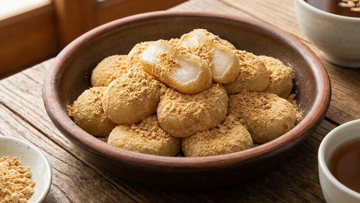 AI툴로 생성한 인절미 자료사진.