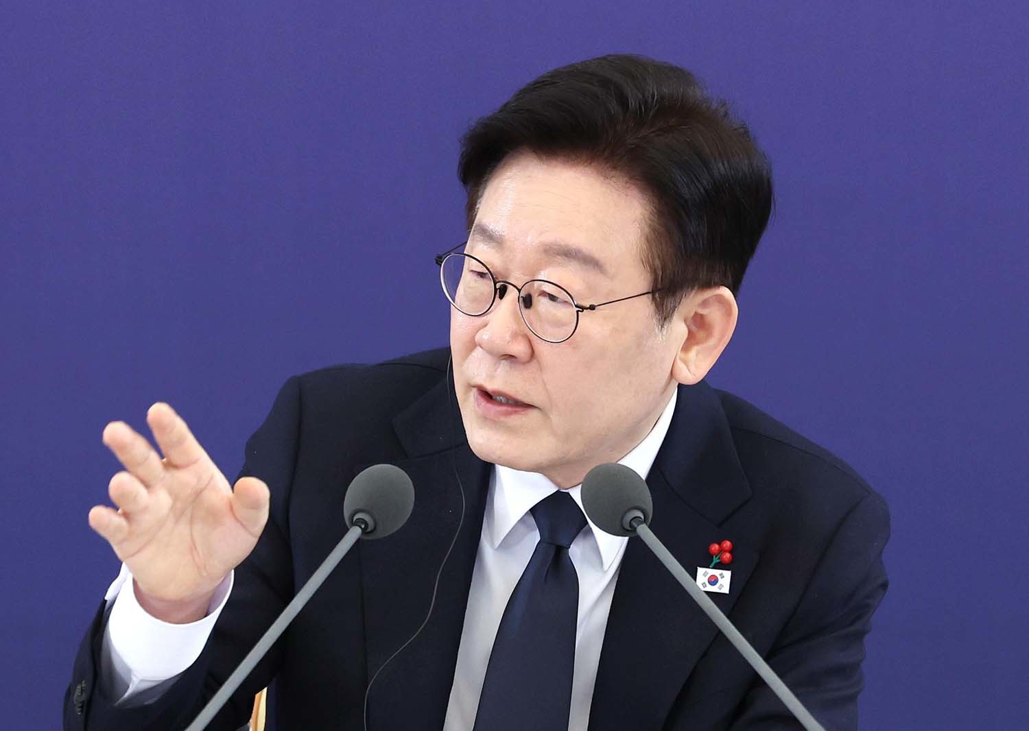 이재명 대통령이 28일 청와대에서 열린 외국인 투자 기업 간담회에서 발언을 하고 있다. / 뉴스1