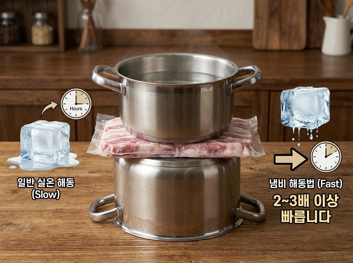 '일명 샌드위치 해동법 진짜 효과 있나?!' 기사 내용 토대로 AI툴 활용해 제작한 자료사진.