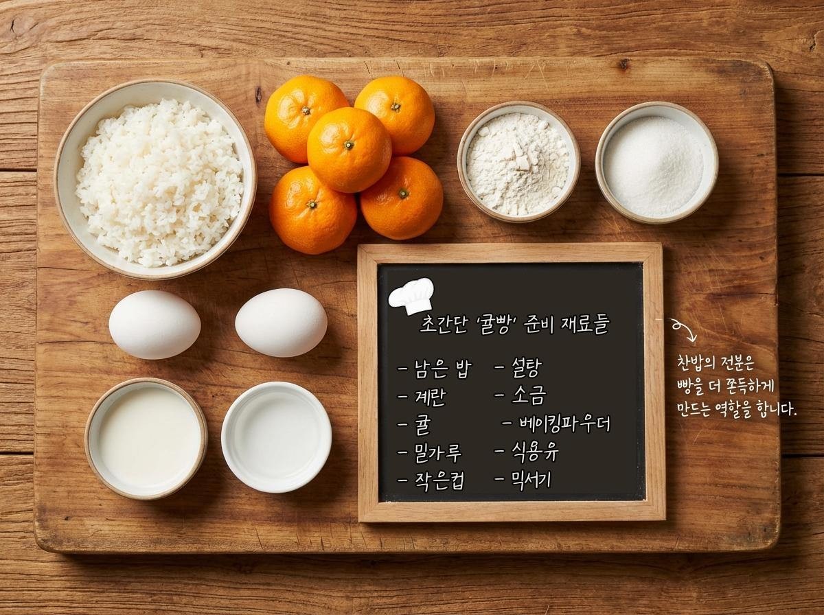 초간단 귤빵 준비 재료들. 기사 내용 토대로 AI툴 활용해 제작한 자료사진.