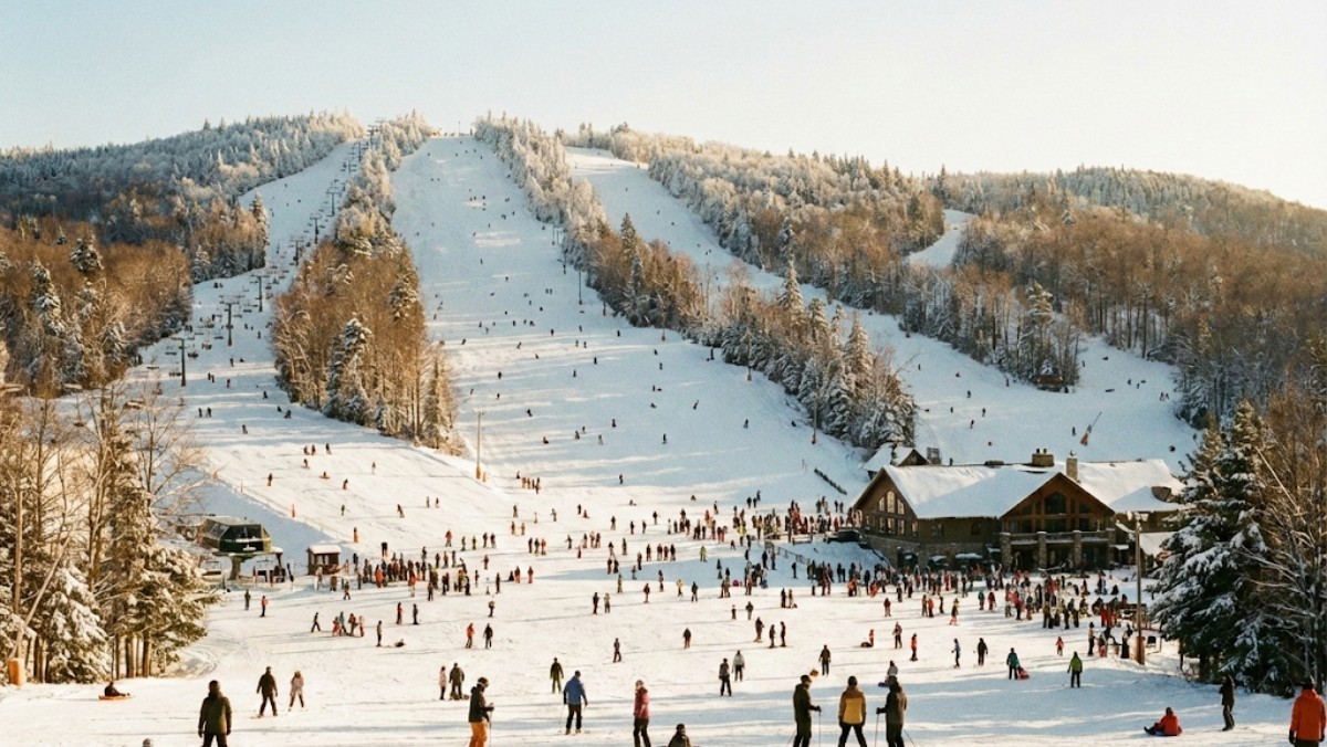 겨울 스포츠 즐기는 사람들 / 기사 내용을 바탕응로 제작한 AI 이미지