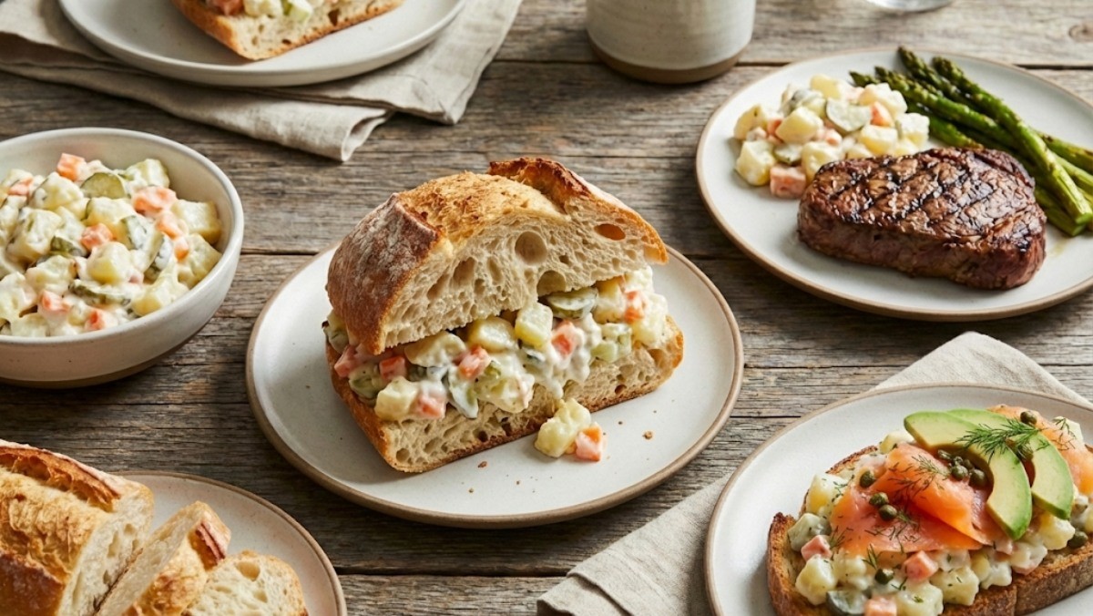 감자샐러드를 활용한 음식 / 기사 내용을 바탕으로 제작한 AI 이미지