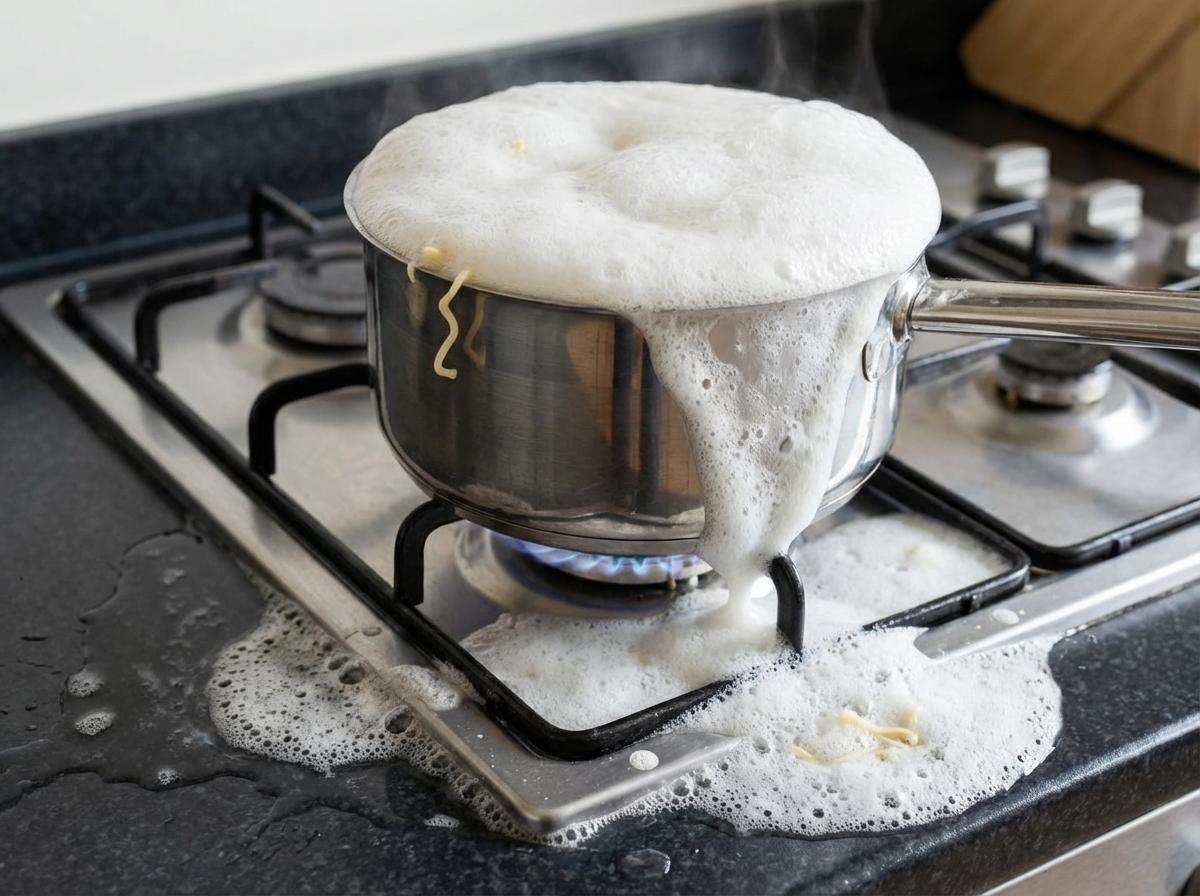 요리하다 가끔 겪는 '끓어 넘침' 현상. 기사 내용 토대로 AI툴 활용해 제작한 자료사진.