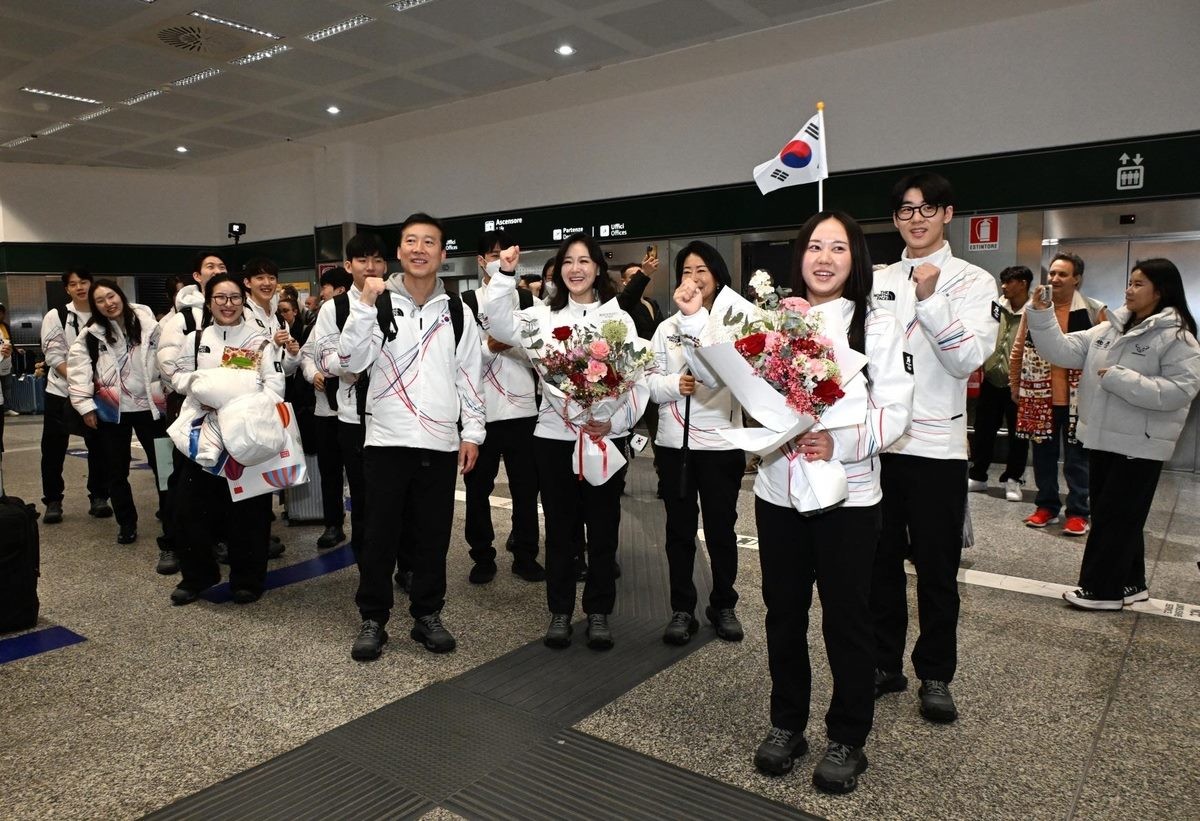 2026 밀라노·코르티나담페초 동계 올림픽에 참가하는 대한민국 선수단 본진이 이탈리아 밀라노에 도착했다. / 대한체육회