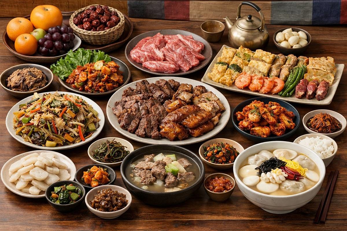 설 명절 밥상 풍경. 기사에 대한 이해를 돕기 위해 AI 툴로 제작한 자료 사진