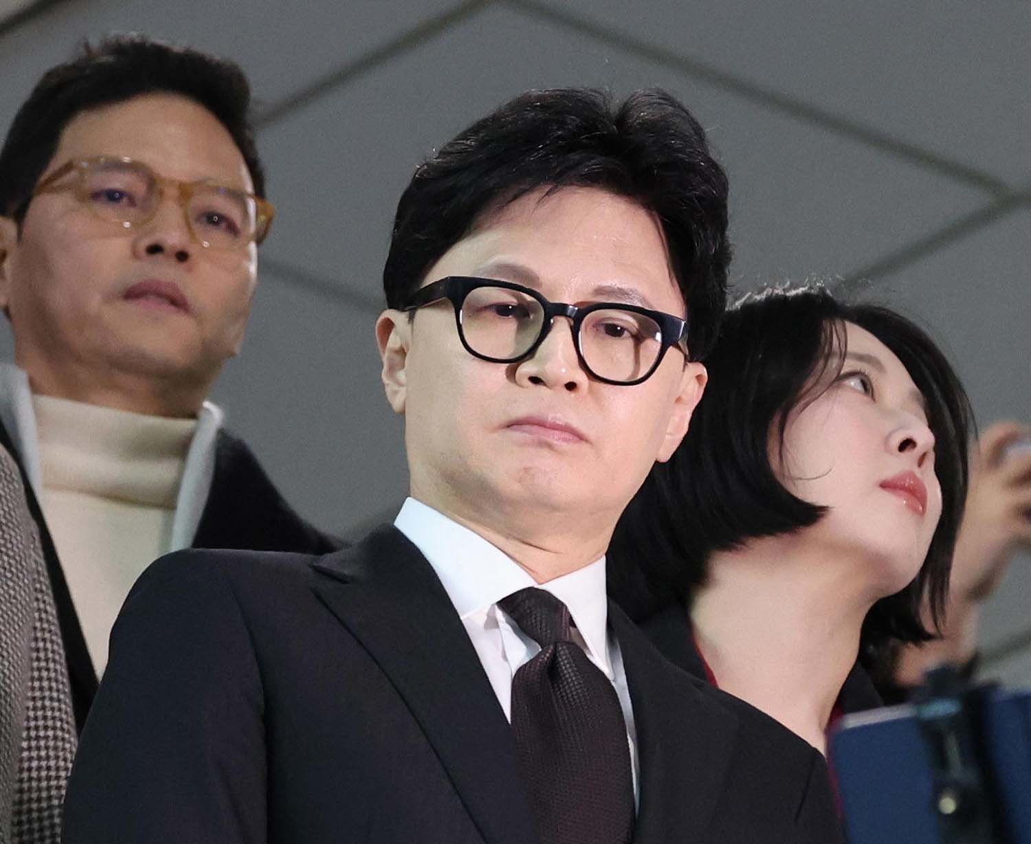 국민의힘에서 제명된 한동훈 전 대표가 1월 29일 제명 결정과 관련해 기자회견을 마친 뒤 국회 소통관을 나서고 있다. / 뉴스1