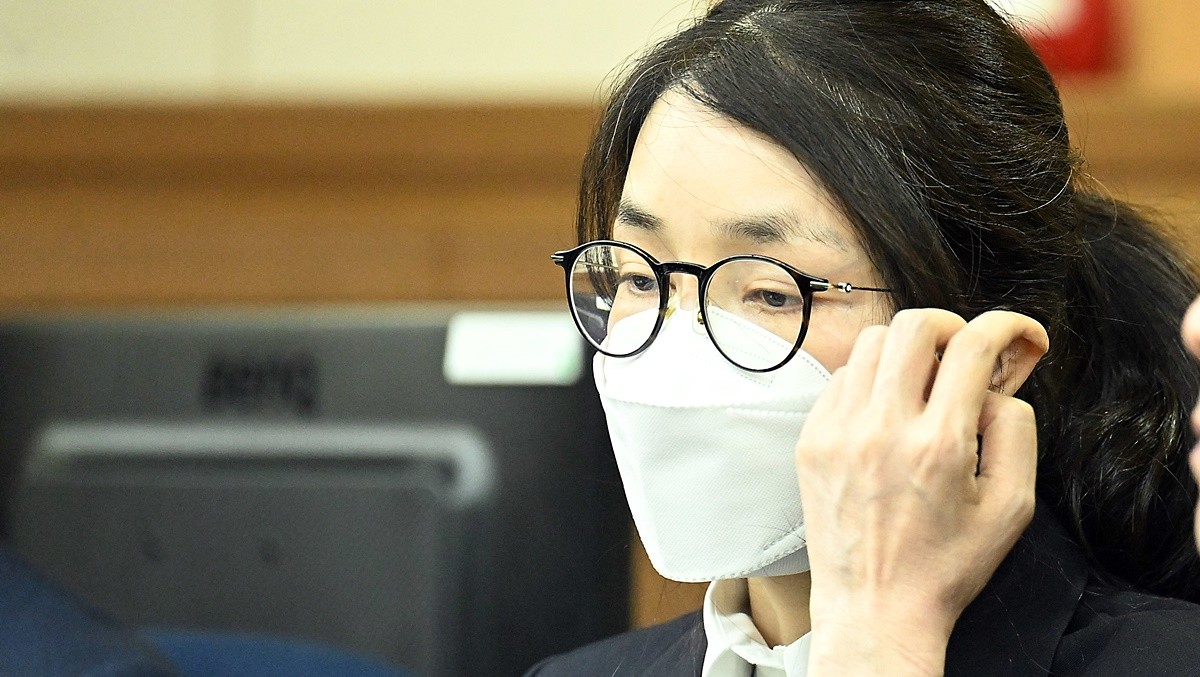 재판에 출석한 김건희 / 뉴스1