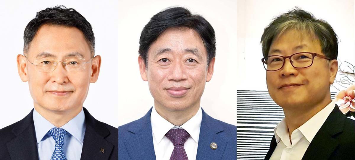 이재명 대통령이 2일 재정경제부 신임 2차관에 허장 한국수출입은행 ESG위원장, 우주항공청장에는 오태석 한국과학기술기획평가원(KISTEP) 원장을 임명했다. 총리급인 국가물관리위원장에는 김좌관 부산가톨릭대 석좌교수를 발탁했다.(왼쪽부터) / 청와대 제공