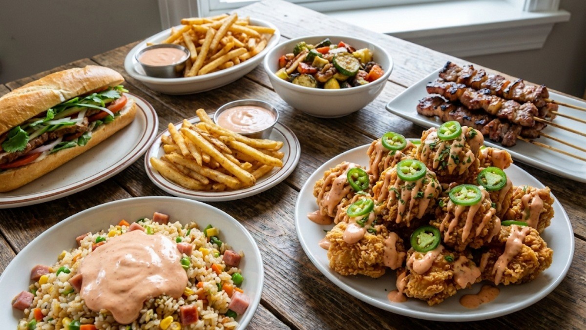 고추마요 소스 활용한 요리 / 기사 내용을 바탕으로 제작한 AI 이미지