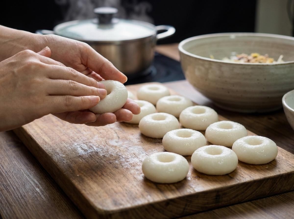 도넛 모양 같이 만들어진 반죽. 기사 내용 토대로 AI툴 활용해 제작한 자료사진.