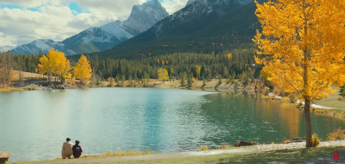 극중 등장한 캐나다 밴프 국립공원. / 유튜브 'Netflix Korea'